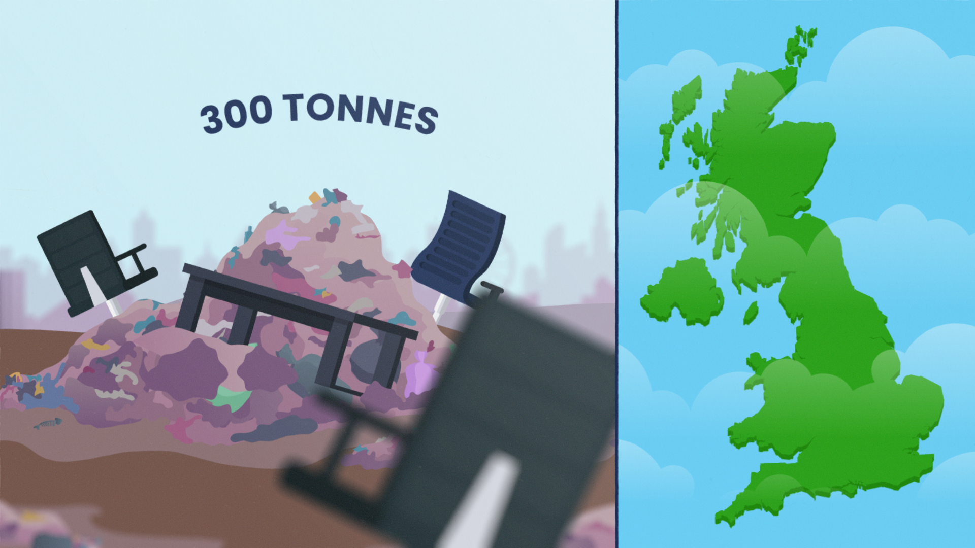 Animated landfill site