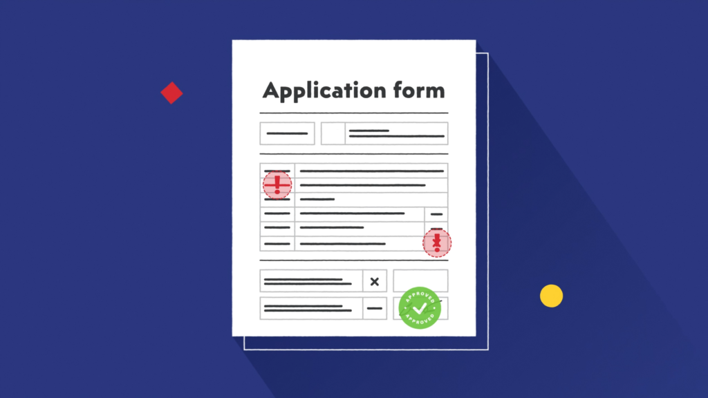 Animated application form